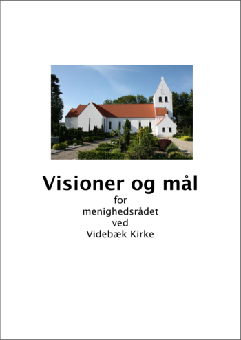 forside af Videbæk Kirkes visioner og mål